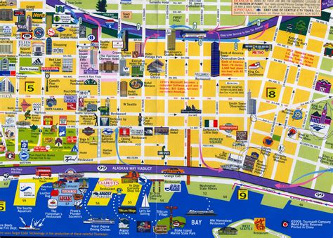 Downtown Seattle Map With Attractions - Dyanna Louisette