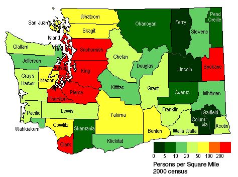 Olympic Peninsula Community Museum - Population Density Map