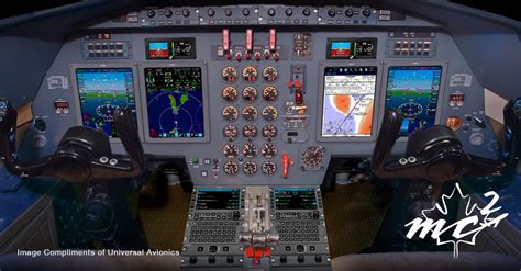 Mid-Canada Mod Center Modernizes Falcon 50 Aircraft Flight Deck with Universal Avionics InSight ...