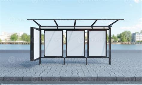 Bus Stop Bus Shelter Mockup 3D Illustration 3505853 Stock Photo at Vecteezy