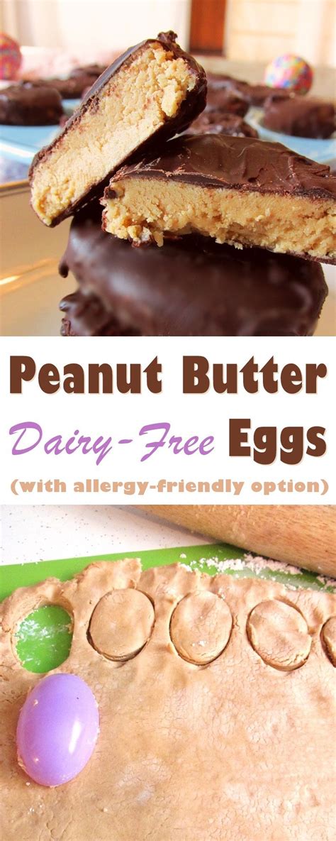 Dairy-Free Peanut Butter Eggs Recipe - great Easter treat or make into other shapes! Vegan ...