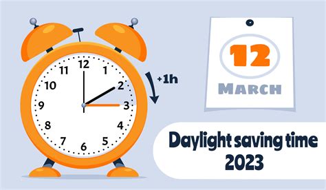 DayDaylight Saving Time March 12, 2023 Concept. Clock set to an hour ...