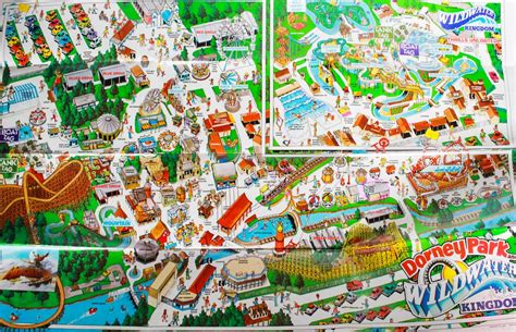 Vintage Dorney Park Map Dorney Park Wildwater Kingdom Map | Etsy