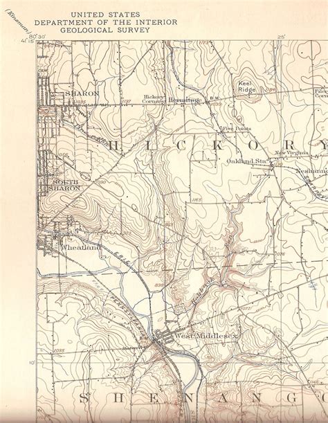 1905 Topography Maps of the Shenango Valley area