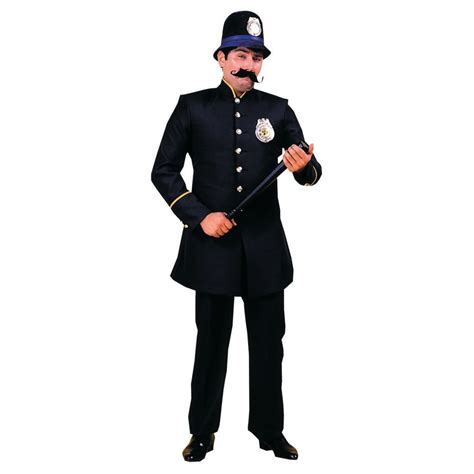 Men's Black Keystone Cop Costume - Extra Large