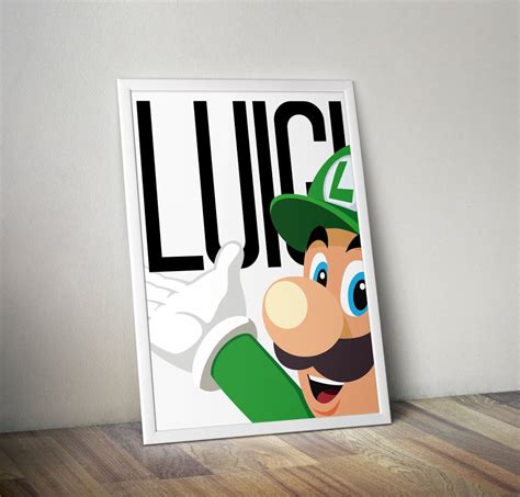 FALL SALE 11x14 Luigi Printable Poster Vector Graphics - Etsy