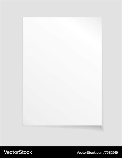 Empty sheet of paper template Royalty Free Vector Image