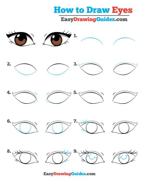 Learn How to Draw Eyes: Easy Step-by-Step Drawing Tutorial for Kids and Beginners. #Eyes # ...