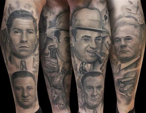 Mob Boss Ganster Leg Sleeve by Steve Wimmer : Tattoos