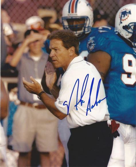 Signed Nick Saban Photograph - 8x10 W coa