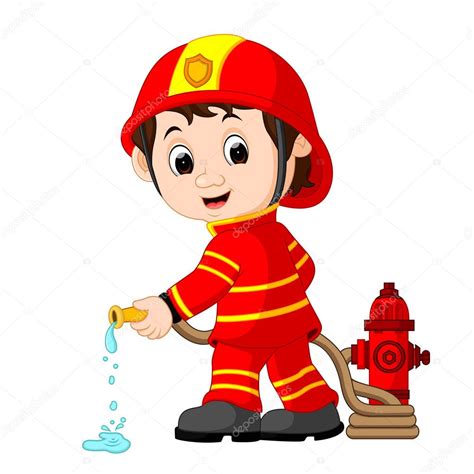 Cute fireman cartoon — Stock Vector © hermandesign2015@gmail.com #139784964