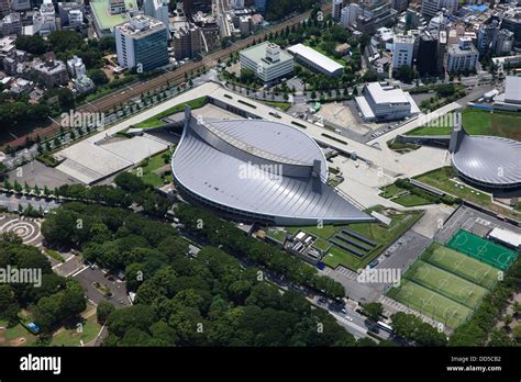 Yoyogi National Stadium: Tokyo, Japan: Aerial view of proposed venue ...