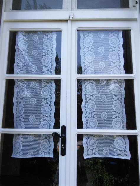 Pretty Lace Curtains French Vintage Cafe by FromParisToProvence