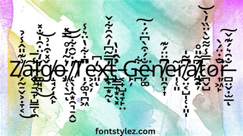 Zalgo Text Generator – Font Stylez