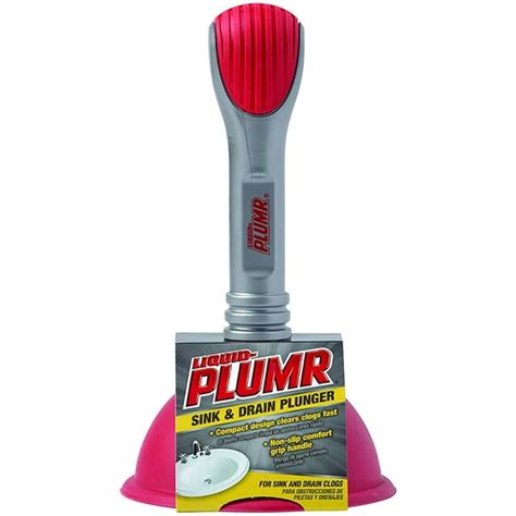 Plunger Liquid-Plumr Mini Plunger Unclog Flat Surface Drain Sink Shower ...