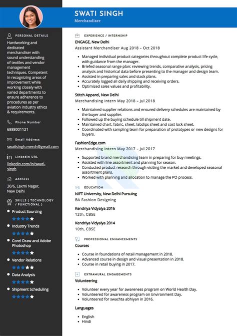 Sample Resume of Merchandiser with Template & Writing Guide | Resumod.co