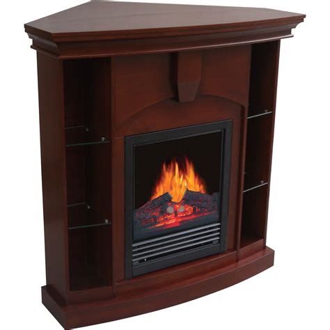 Product: Stonegate Electric Corner Fireplace with Shelves — 5115 BTU ...