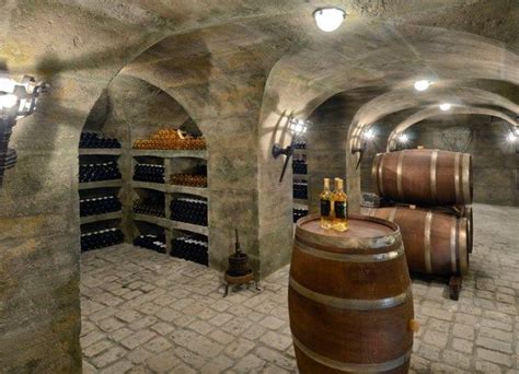 Wine cave cellar inside a newly built Chateau Louis XIV Mansion In ...