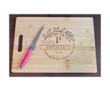 Personalized Family Monogram Bamboo Cutting Board – Victoria P Design Shop