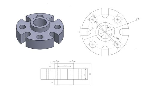 #Solidworks_for_begginers : How to make a 3D part on Solidworks, Exercice 30. | Solidworks ...