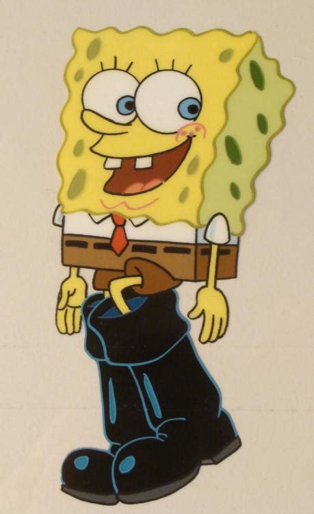 Original Squeaky Boots Production Art Cel SpongeBob