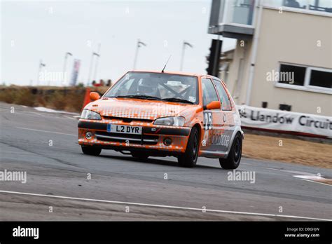 A car taking parting in a Sprint event at Llandow Circuit Stock Photo - Alamy