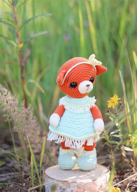 Fox Crochet Pattern. Amigurumi Cute Fox in a Dress. Crochet - Etsy