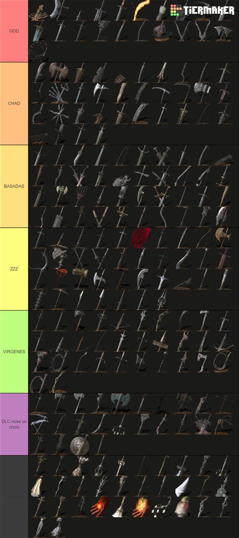 Dark Souls 3 Weapons Tier List (Community Rankings) - TierMaker