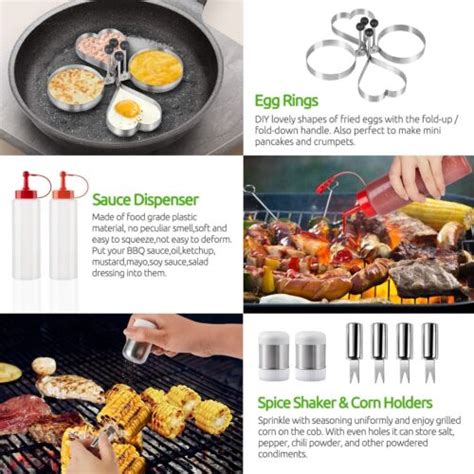 38PCS Griddle Accessories Kit, Outdoor Camping Flat Top BBQ Grill Tools ...