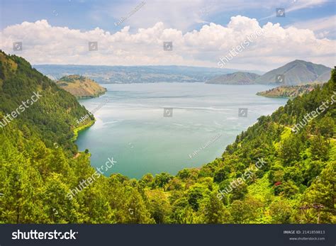 Lake Toba Samosir Island View Above Stock Photo 2141859813 | Shutterstock