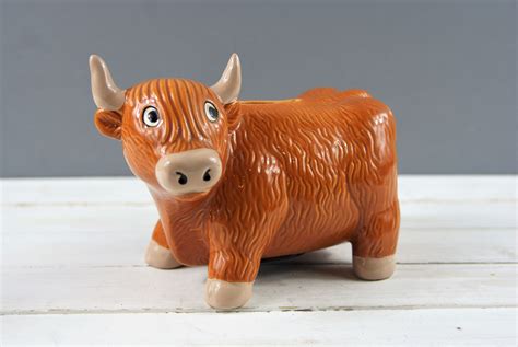 Excited to share the latest addition to my #etsy shop: Novelty Money Box, Highland Cattle Piggy ...