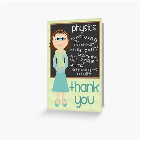 "Thank You - Physics Teacher" Greeting Card by ELHolmesCards | Redbubble