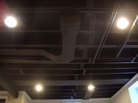 Cool Home Creations: Finishing Basement: Black Ceiling