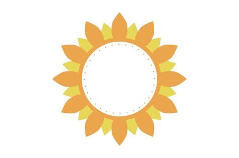 Sunflower Monogram Frame SVG Cut file by Creative Fabrica Crafts ...