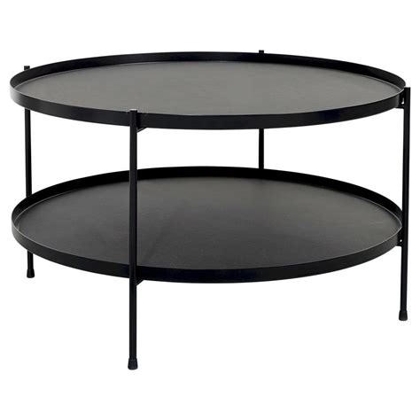 Bolia TrayTray Side Table 60cm Linoleum Black Metal | Round coffee table, Coffee table, Table