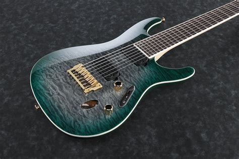 Ibanez S5527QFX Prestige 7-String in dark green "Doomburst ...