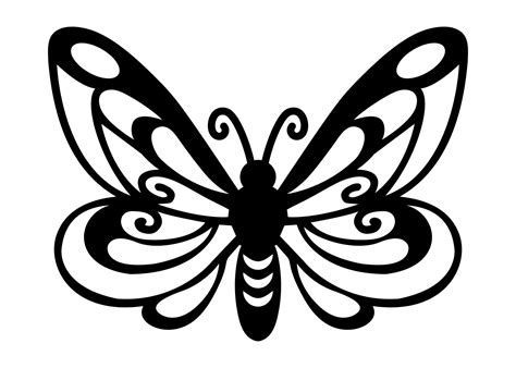 Butterfly Outline Simple Butterfly Template Gclipart Clipart | The Best ...