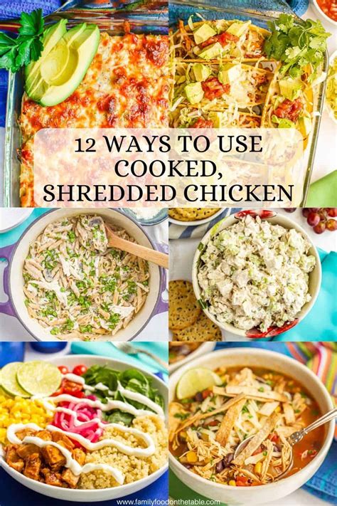 12 Ways to Use Cooked, Shredded Chicken - Family Food on the Table