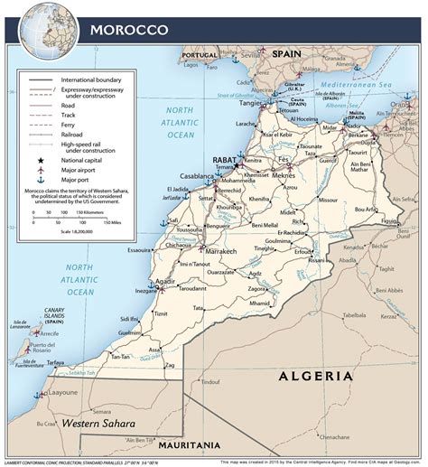 Morocco Map and Satellite Image