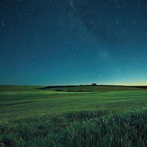 Premium Photo | Night sky shot over the harvested field Milky way galaxy Andromeda galaxy ...