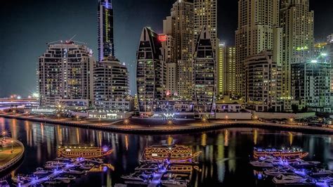 Dubai marina at night Photograph by Ian Watts | Fine Art America