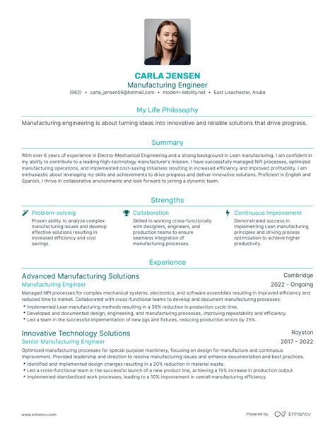 3 Manufacturing Engineer Resume Examples & How-To Guide for 2024