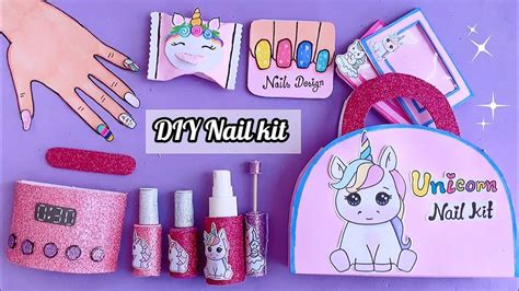 handmade paper nail kit / DIY Paper Nails | Fun crafts to make at home / easy to make / paper ...