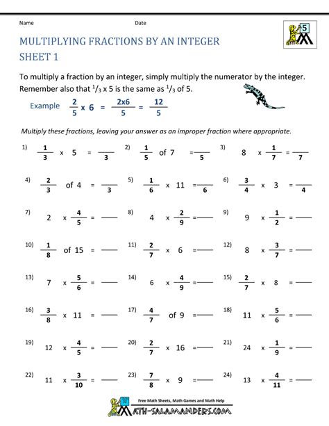 Multiplying Fractions