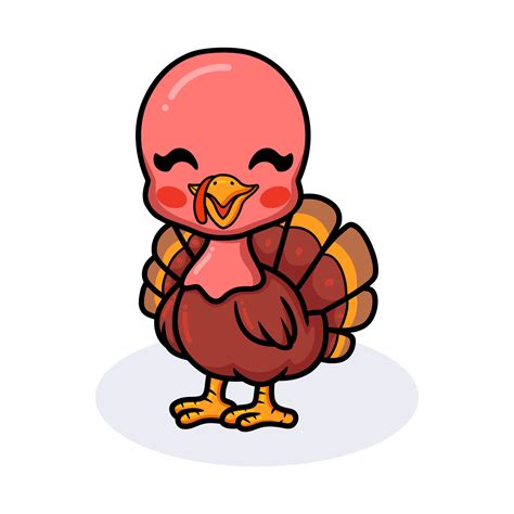 Cute happy baby turkey cartoon 10382069 Vector Art at Vecteezy