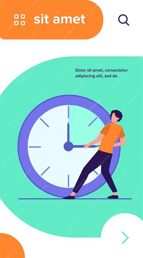 Free Vector | Guy moving clock hands