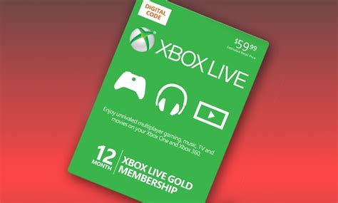 12-Month Xbox Live Gold Card and $10 in Groupon Bucks | Groupon