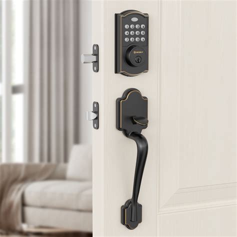 BESBUY Electronic Keypad Deadbolt, Keyless Entry Door Lock with Handle, Digital Smart Door Lock ...