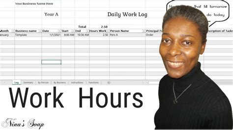 Daily Work Log Excel Template