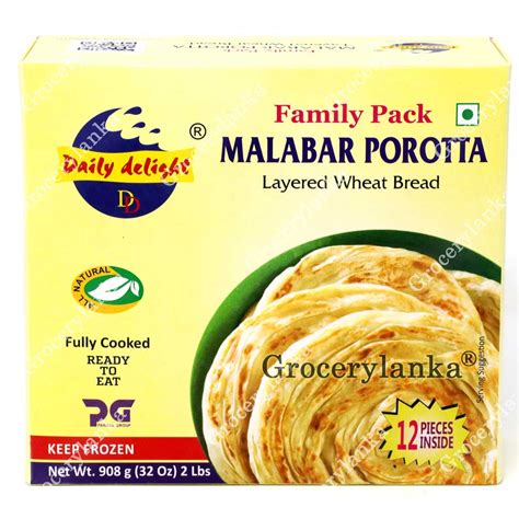 Daily Delight Malabar Porotta 2lb (Family Pack) - Frozen (In-Store or | Grocerylanka